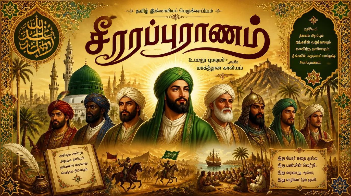 Classical Tamil manuscript of Seerapuranam, the Islamic epic poem
