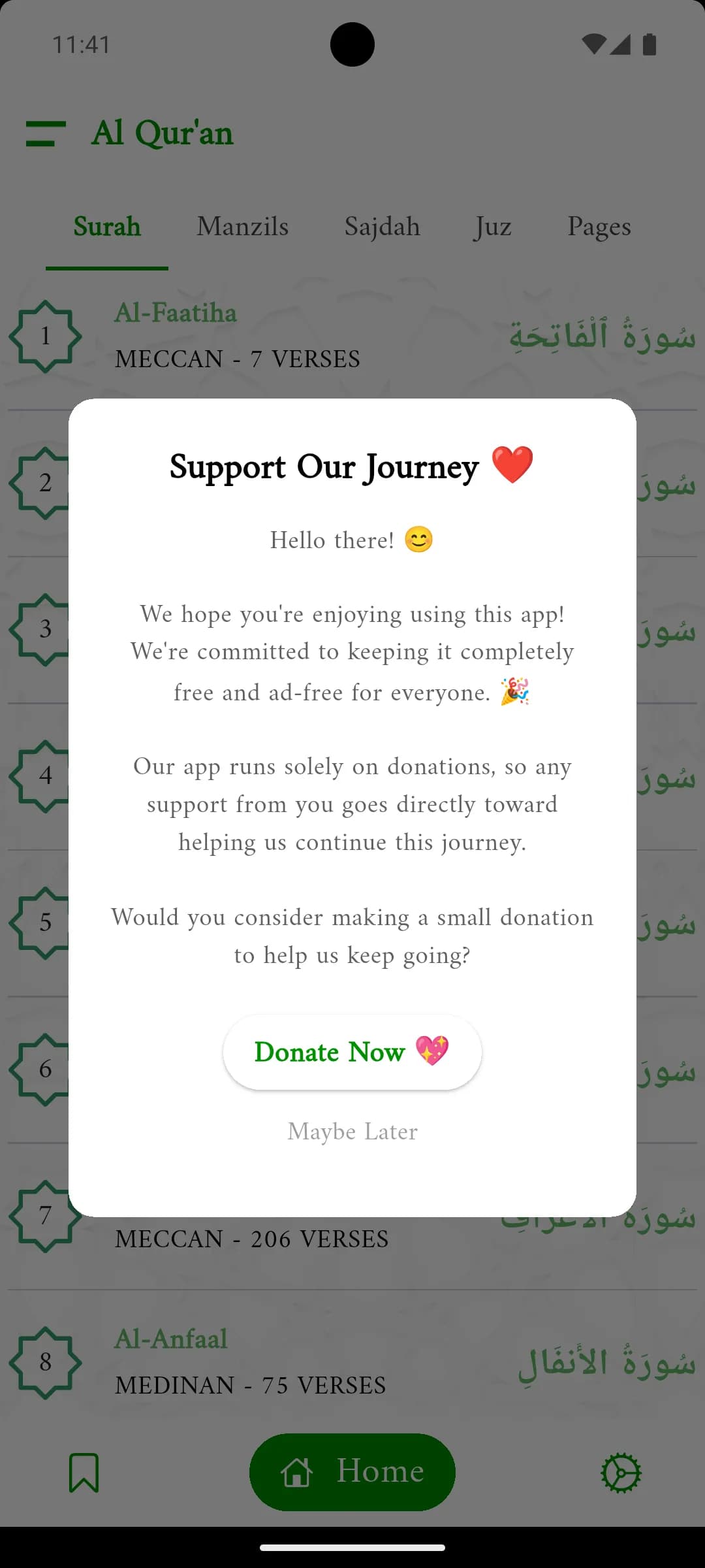 Al-Quran Multilingual App - Support the Project