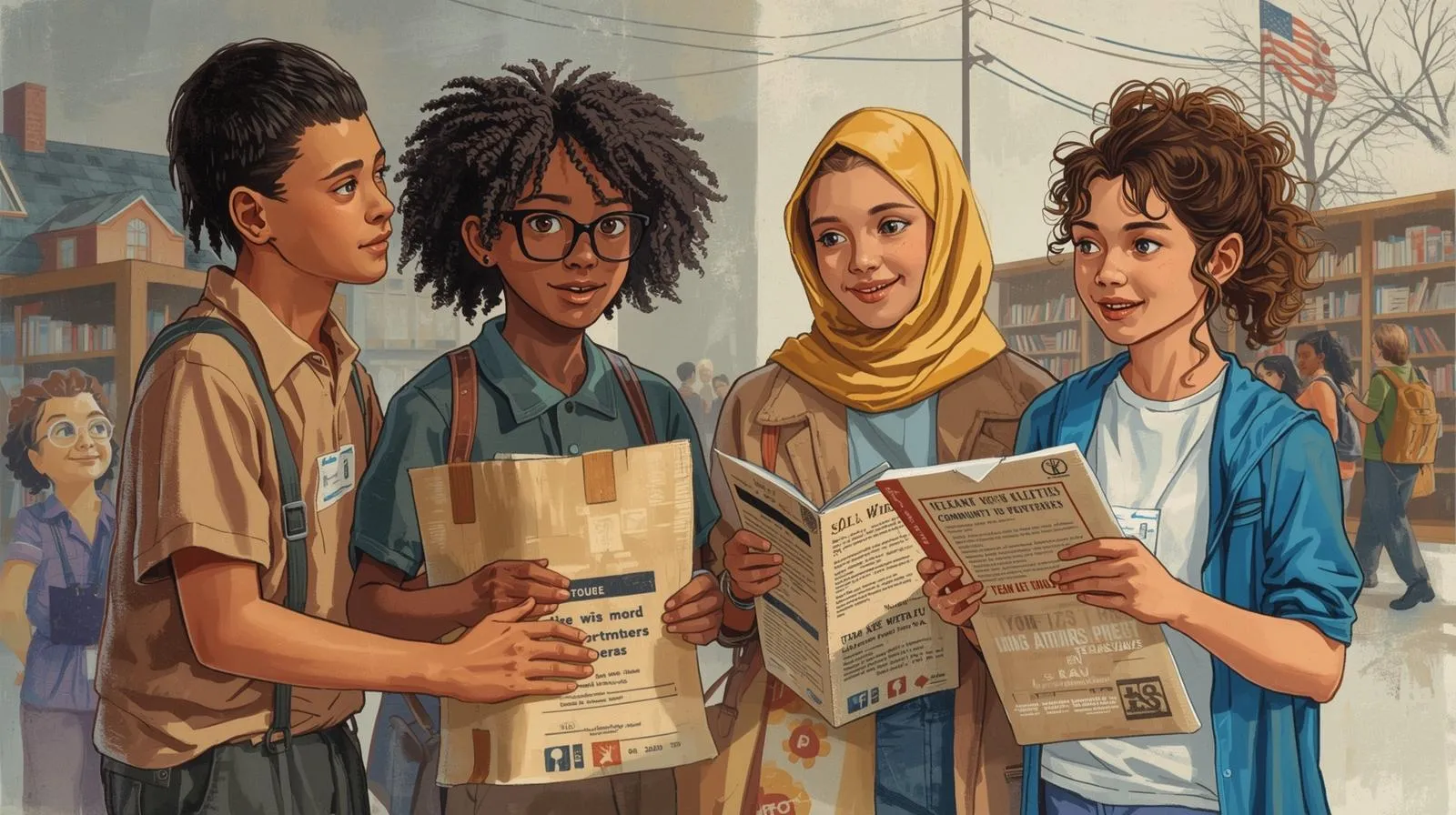 Responsibilities of Youths in Society: Building a Virtuous and Responsible Generation Diverse group of youth representing societal responsibilities, civic sense, and leadership