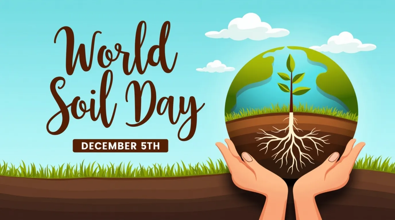 World Soil Day: Thirukkural Farming Wisdom and Quranic Teachings on Protecting Our Earth Healthy soil with a growing sprout, symbolizing environmental conservation